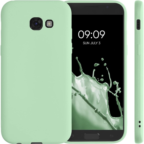 Étui compatible avec l'étui pour Galaxy A5 de Samsung - Étui mince souple en silicone TPUR - Menthe mat