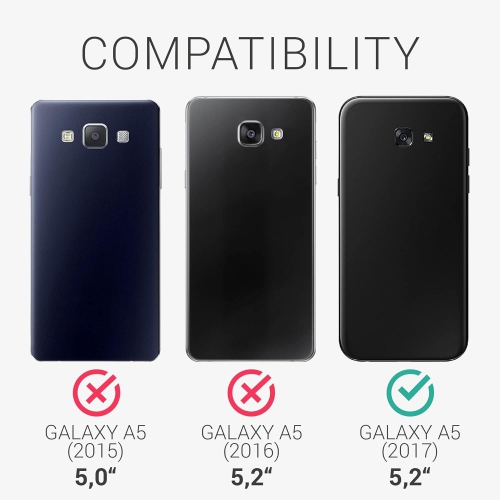 Étui compatible avec l'étui pour Galaxy A5 de Samsung - Étui mince souple en silicone TPUR - Menthe mat