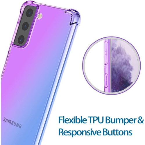 Case for Galaxy S21 Plus 5G Case, Samsung S21+ SM-G996U Case, Clear Case Gradient Slim Anti Scratch TPU