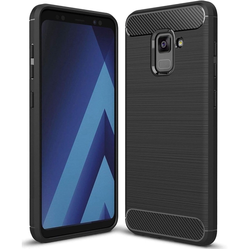 GENERIC  [Carbon Fiber] Case for Samsung Galaxy A8 2018, Durable [Shock Absorption] Slim Tpu Matte Lightweight Bumper
