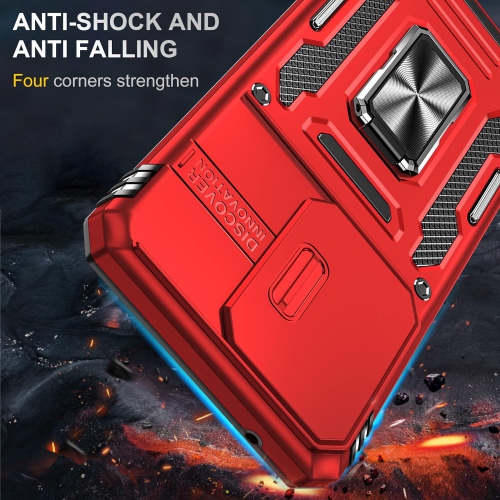 Étui pour Galaxy S20 Ultra, étui protecteur coulissant avec béquille pour anneau rotatif, étui antichoc pour Samsung