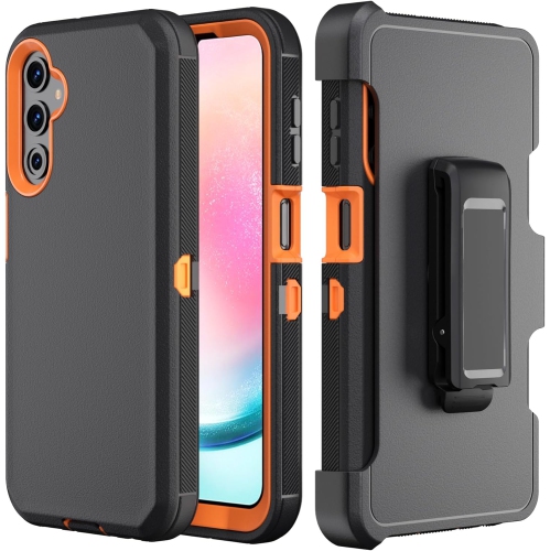 GENERIC  Phone Case for Samsung Galaxy A24 4G Case, Heavy Duty Hard Shockproof Armor Protector Case Cover With Belt Clip