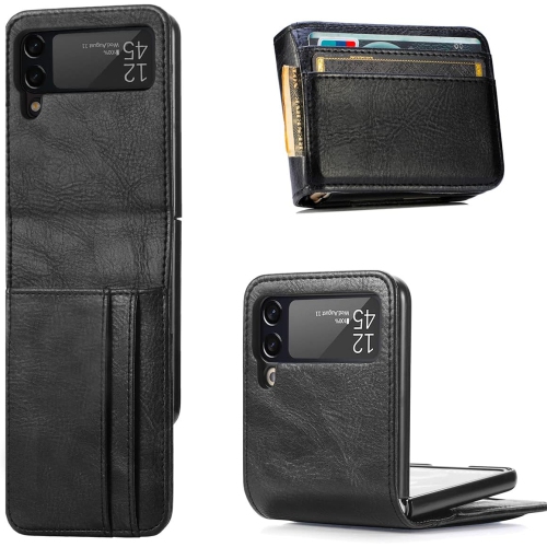 CCSamll pour Samsung Galaxy Z Flip 4 Étui portefeuille avec porte-cartes, cuir de qualité supérieure pour femmes hommes