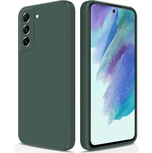 Étui compatible avec le Galaxy S21 FE de Samsung, étui protecteur intégral en silicone Silky-Soft Touch,