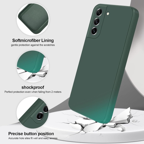 Étui compatible avec le Galaxy S21 FE de Samsung, étui protecteur intégral en silicone Silky-Soft Touch,