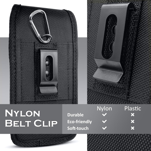 Étui pour téléphone cellulaire iPhone 14, 14 Pro, 13, 13 Pro, 12 12 Pro, 11, XR, étui en nylon pour ceinture de téléphone cellulaire