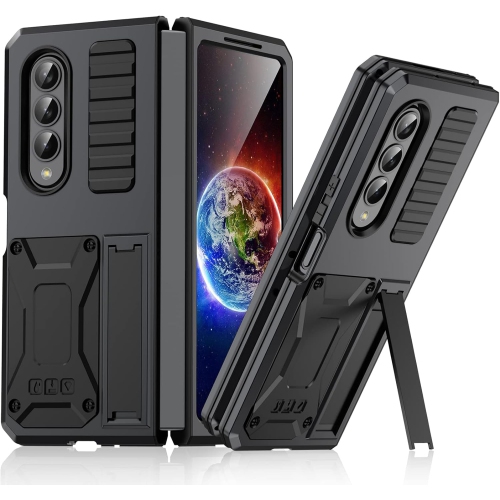 for Samsung Galaxy Z Fold 4 5G Case,Life Waterproof Shockproof Hard Case Aluminum Metal Military Heavy Duty Sturdy