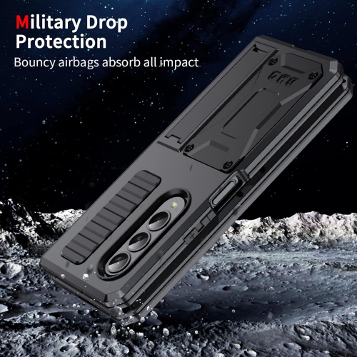 for Samsung Galaxy Z Fold 4 5G Case,Life Waterproof Shockproof Hard Case Aluminum Metal Military Heavy Duty Sturdy