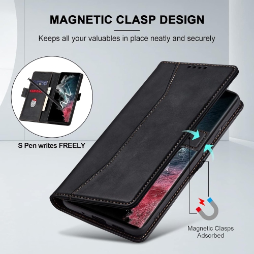 Flip Wallet Case for Samsung S22 Ultra 5G,Leather Magnetic Folio Cover with Card Holder,Kickstand - TPU