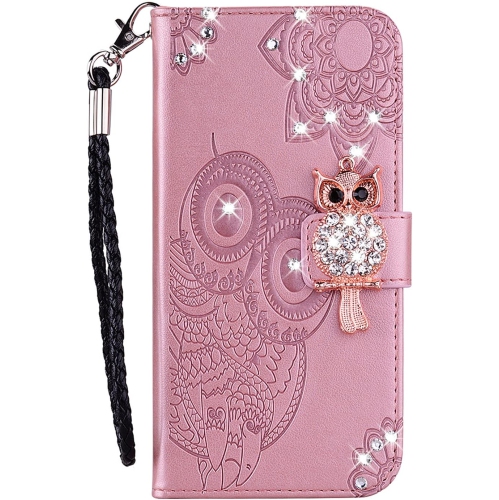 Étui pour téléphone Galaxy A03S de Samsung brillant Étui portefeuille en cuir pu avec dragonne et diamants