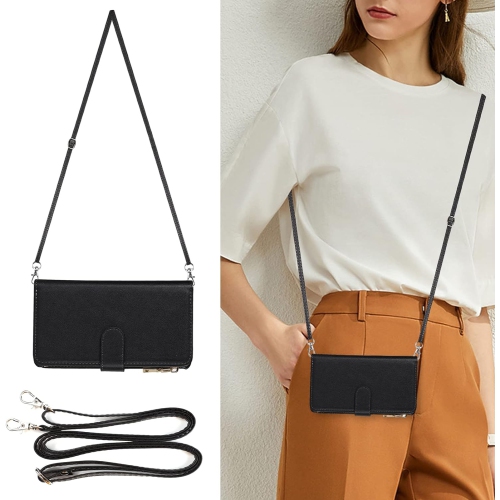 Compatible with iPhone Xs/iPhone X Wallet Case,[9 Card Slots] Removable Adjustable Crossbody Necklace Lanyard