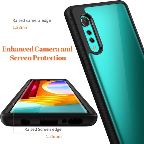 LG Velvet Case 5G, [Scratch Resistant] Shockproof Bumper Clear Rugged Protective Cover for LG Velvet Without