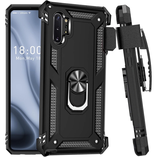 Image 1 of 5.. for Samsung Galaxy Note 10 Plus Case with Belt Clip Holster Ring Holder, Military Grade Protection Cover[Fit