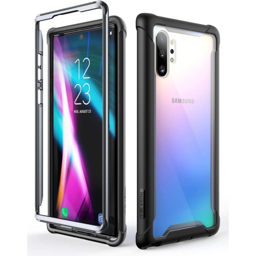Image 1 of 5.. Ares Series Dual Layer Rugged Clear Bumper Case for Samsung Galaxy Note 10 Plus, Black