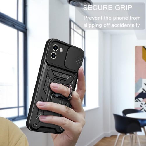 Case for Samsung Galaxy A03 with Slide Camera Cover,Military Grade Heavy Duty Protection Phone Case Cover