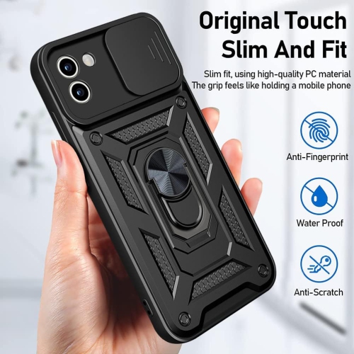 Case for Samsung Galaxy A03 with Slide Camera Cover,Military Grade Heavy Duty Protection Phone Case Cover