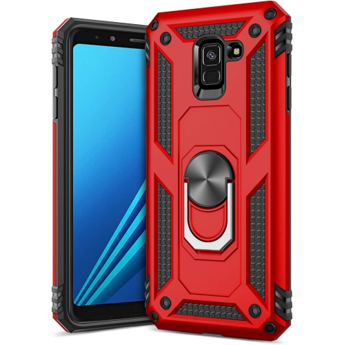 GENERIC  Ring Kickstand Phone Case for Samsung Galaxy A8 2018, Heavy Duty Dual Layer Drop Protection Case for Galaxy
