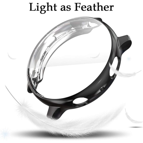 3-Pack Compatible with Samsung Galaxy Watch Active 2 Screen Protector Case, Soft TPU Plated All-Around