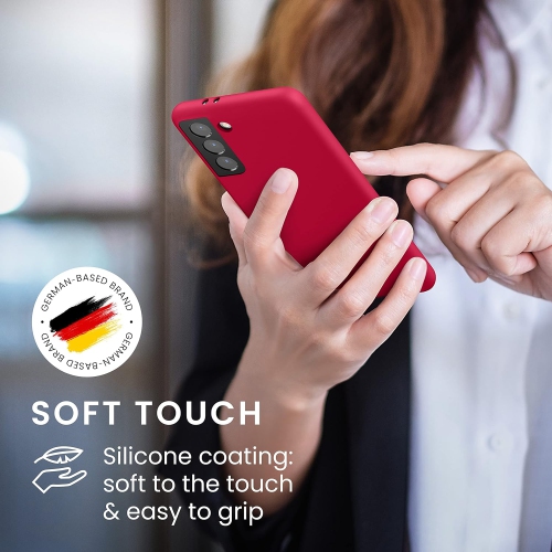 Case Compatible with Samsung Galaxy S21 Case - TPU Silicone Phone Cover with Soft Finish - Sweet Cherry