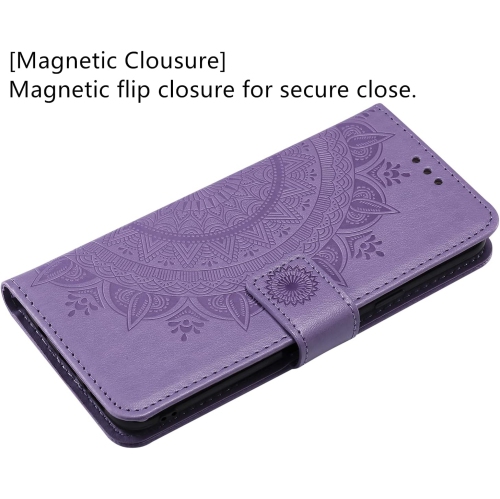Couverture pour téléphone Mandala pour Galaxy S9 plus de Samsung, étui à rabat ultramince avec fente pour carte, fermeture magnétique