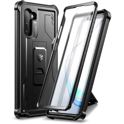 Image 1 de 5.. Pour les étuis pour Note 10 de Samsung, [protecteur d'écran et béquille intégrés] Protection robuste de qualité militaire