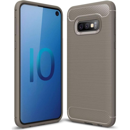 Image 1 de 5.. [Fibre de carbone] Étui pour Galaxy S10e de Samsung, durable [absorption des chocs] Étui mince en TPUR mat léger