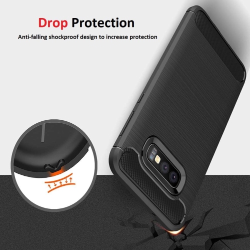 [Carbon Fiber] Case for Samsung Galaxy S10e, Durable [Shock Absorption] Slim TPU Matte Lightweight Bumper Cover