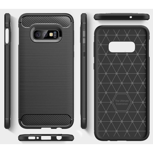 [Carbon Fiber] Case for Samsung Galaxy S10e, Durable [Shock Absorption] Slim TPU Matte Lightweight Bumper Cover