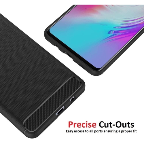 [Carbon Fiber] Case for Samsung Galaxy S10e, Durable [Shock Absorption] Slim TPU Matte Lightweight Bumper Cover
