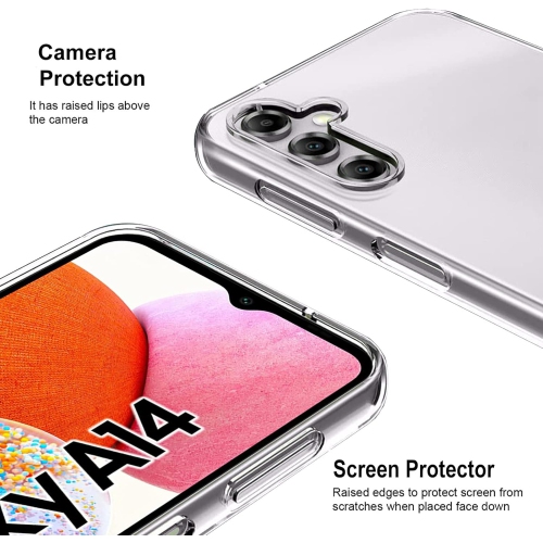 Case for Samsung&nbsp;Galaxy&nbsp;A14 4G/5G, Ultra Slim TPU Shockproof Anti-Drop Crystal Clear Case Flexible Lightweight