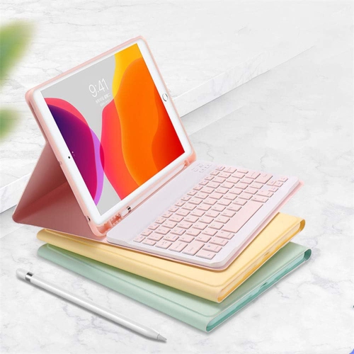 iPad Air 5th 4th Generation Keyboard Case Cute Color Keyboard Detachable Bluetooth Keyboard