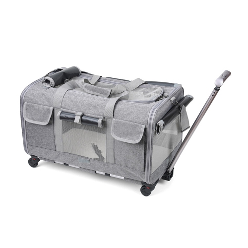 axGear Rolling Pet Carrier Trolley Wheels Dog Cat Traveling Camping