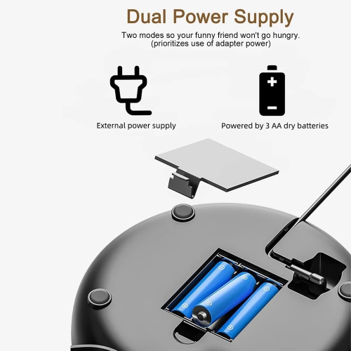 axGear WiFi Pet Feeder Automatic Smart Dog Cat Dry Food Dispenser Feeding Bowl 4L Black