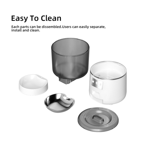 axGear WiFi Pet Feeder Automatic Smart Dog Cat Dry Food Dispenser Feeding Bowl 4L Black