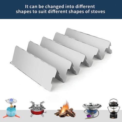 axGear Wind Shield Outdoor Camping Stove Wind Screen Aluminum Foldable 10 Plates