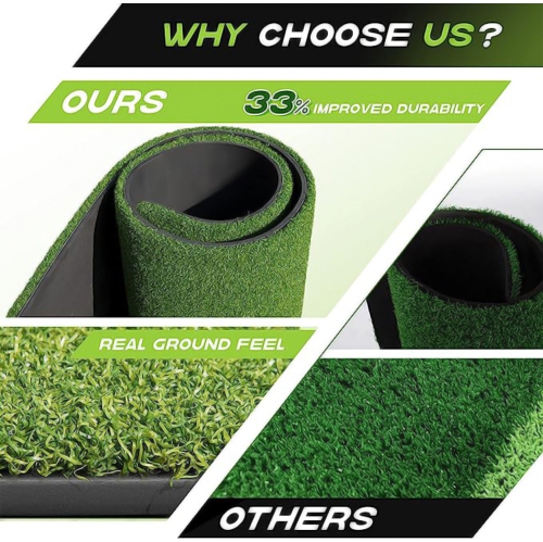 axGear Golf Hitting Mat Artificial Turf Mat for Indoor Outdoor Practice 3x4 Ft Backyard Fun