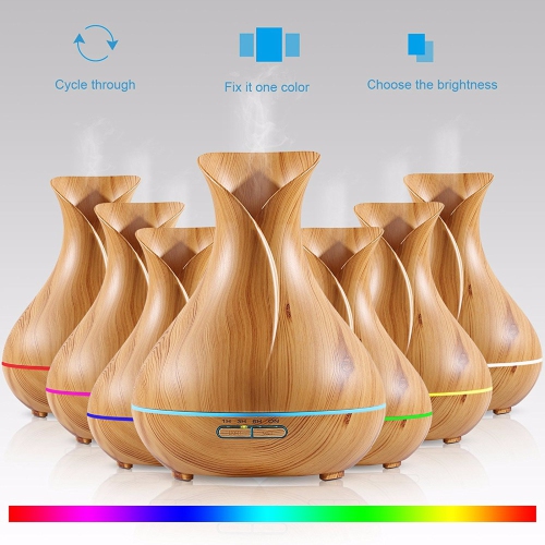 MKL Innovations® Essential Oil Diffuser, 400ml Wood Grain Aromatherapy Diffuser