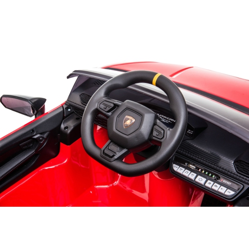 SONICTECK Kids Ride on Car Lamborghini Huracan Performante Spyder 12Volts Electric Ride on Car 4x4 W/ Remote Bluetooth