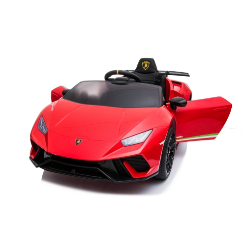 SONICTECK Kids Ride on Car Lamborghini Huracan Performante Spyder 12Volts Electric Ride on Car 4x4 W/ Remote Bluetooth