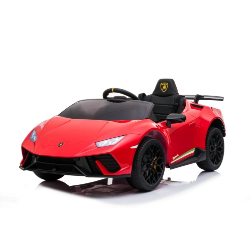 SONICTECK Kids Ride on Car Lamborghini Huracan Performante Spyder 12Volts Electric Ride on Car 4x4 W/ Remote Bluetooth