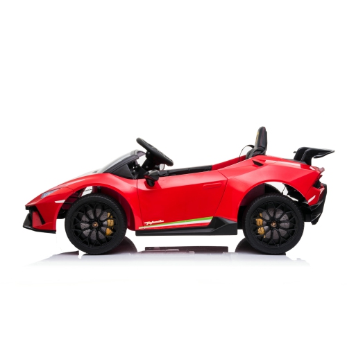SONICTECK Kids Ride on Car Lamborghini Huracan Performante Spyder 12Volts Electric Ride on Car 4x4 W/ Remote Bluetooth