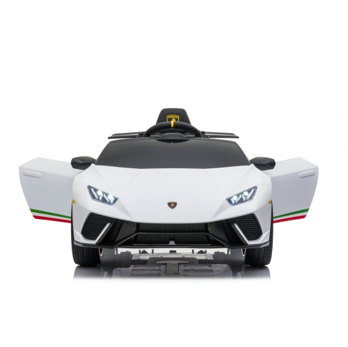 SONICTECK Kids Ride on Car Lamborghini Huracan Performante Spyder 12Volts Electric Ride on Car 4x4 W/ Remote Bluetooth