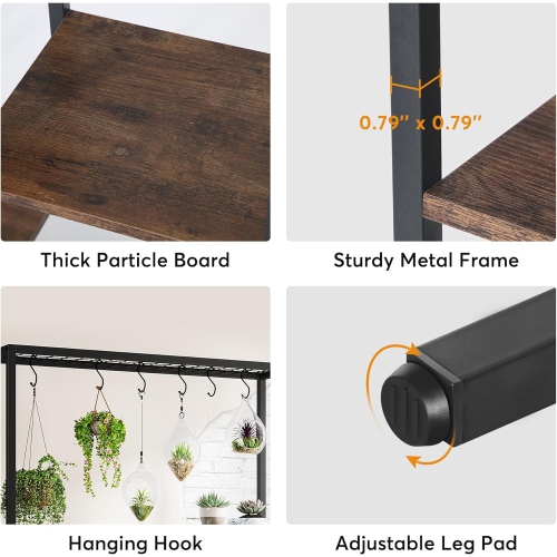 Tribesigns 5-Tier Tall Indoor Plant Stand, 70.9” Large Metal Plant Shelf