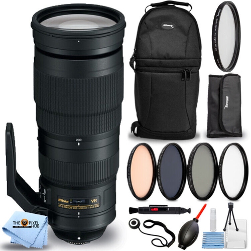 NIKON  Af-S Nikkor 200-500MM F/5.6E Ed Vr Zoom Lens 20058 - Filter Kit Bundle