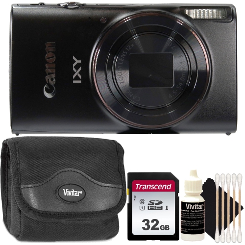 Canon Powershot IXY 650 / ELPH 360 20.2MP Digital Camera (Black) Starter Kit