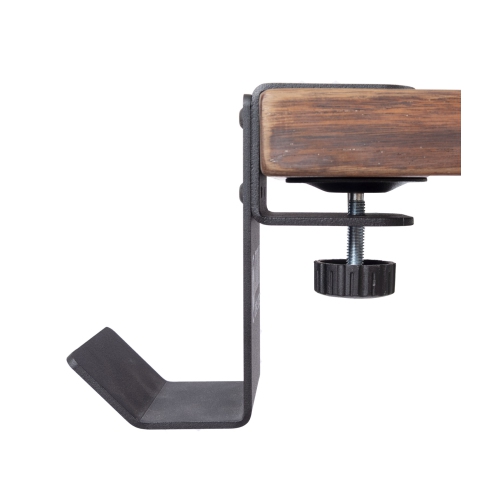 Reversible Clamp-On Headphone Holder And Backpack Hook, Black