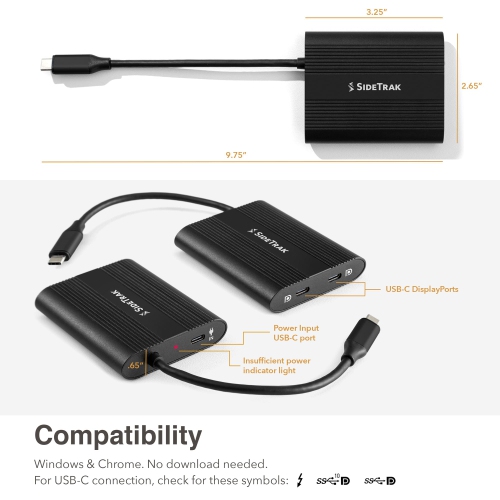SideTrak Aluminum USB-C Hub, Black