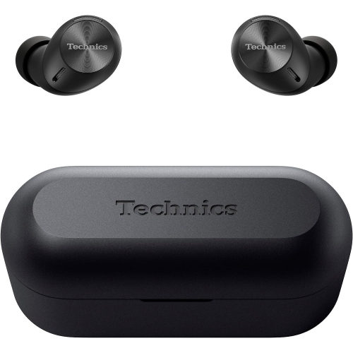 Technics - Wireless Bluetooth In-Ear Headphones with Noise Cancellation, Microphone and Charging Case, Black