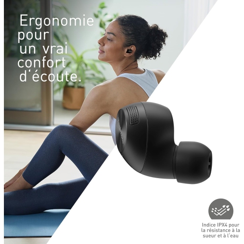 Technics - Wireless Bluetooth In-Ear Headphones with Noise Cancellation, Microphone and Charging Case, Black