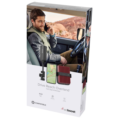 weBoost DriveReach In-Vehicle Cell Phone Signal Booster Kit (652061) - Black/Red